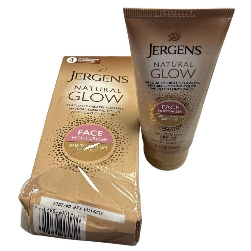 Jergens Natural Glow Face Moisturizer SPF 20‎ Fair to Medium Skin Tones 2 oz